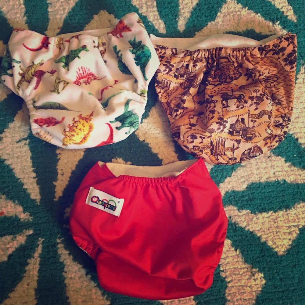 Cloth Diapers Harry Potter, Dinosaurs, and Red